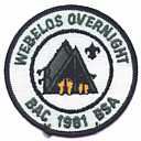 Webelos
		Overnight 1981