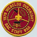 Webelos Overnight Staff 1978